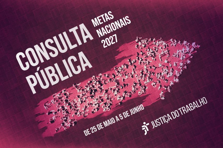 Justiça do Trabalho abre consulta pública para definir metas nacionais de 2027 com participação da sociedade