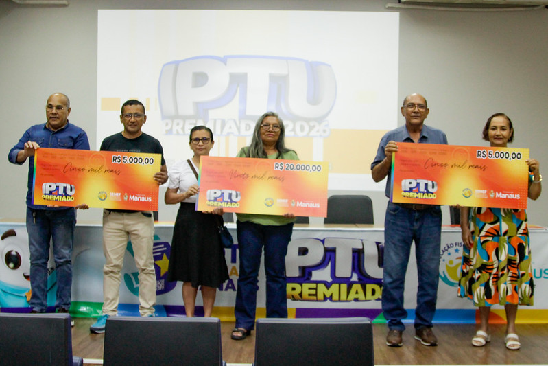 Prefeitura de Manaus realiza segundo sorteio do IPTU Premiado e entrega R$ 220 mil em prêmios a contribuintes adimplentes
