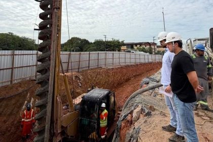 Prefeitura de Manaus avança na construção do complexo viário Passarão com concretagem das 118 estacas