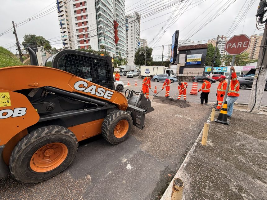 Prefeitura de Manaus intensifica operação tapa-buracos no Parque 10 de Novembro para recuperar vias e melhorar mobilidade