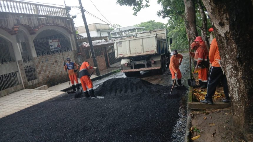 Prefeitura de Manaus intensifica recuperação asfáltica na rua L1 para melhorar mobilidade e segurança