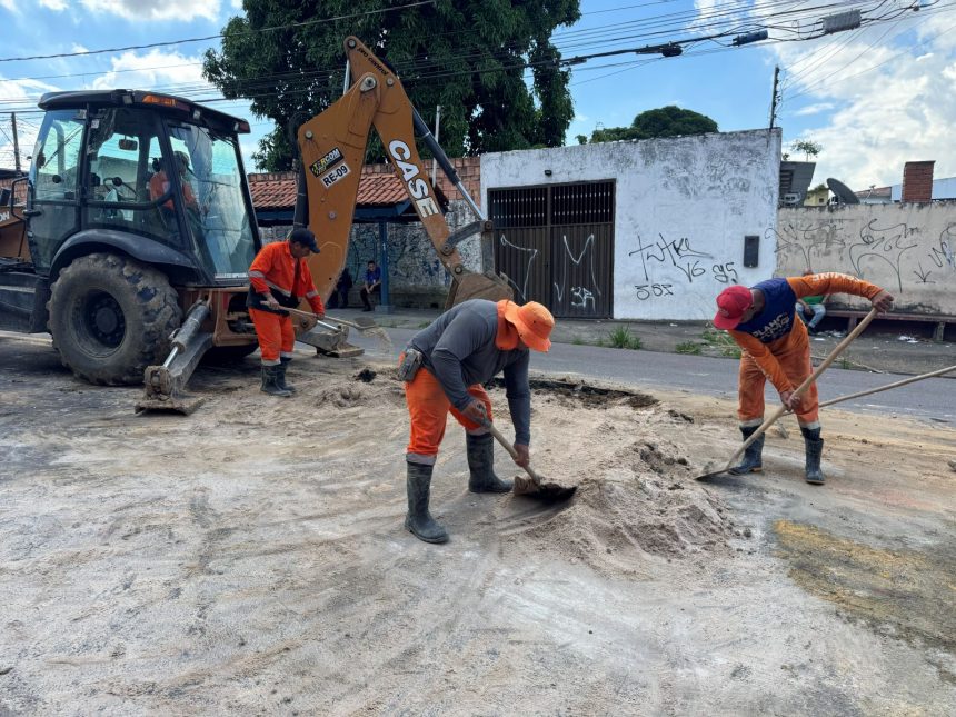 Prefeitura de Manaus recupera drenagem profunda na Alameda Santos Dumont e reforça infraestrutura da região