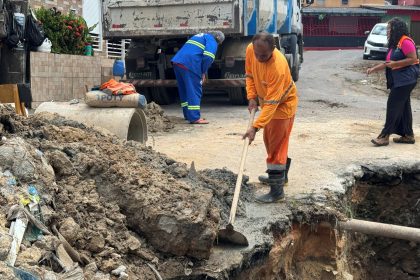 Prefeitura de Manaus executa recuperação da rede de drenagem na rua Beija-Flor, zona Leste