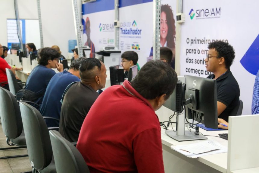 Sine Amazonas divulga 312 vagas de emprego com atendimento das 8h às 14h na Casa do Trabalhador