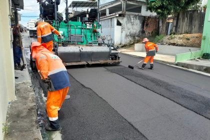 Manaus realiza recapeamento da rua Terra Nova para melhorar mobilidade e segurança no São José Operário