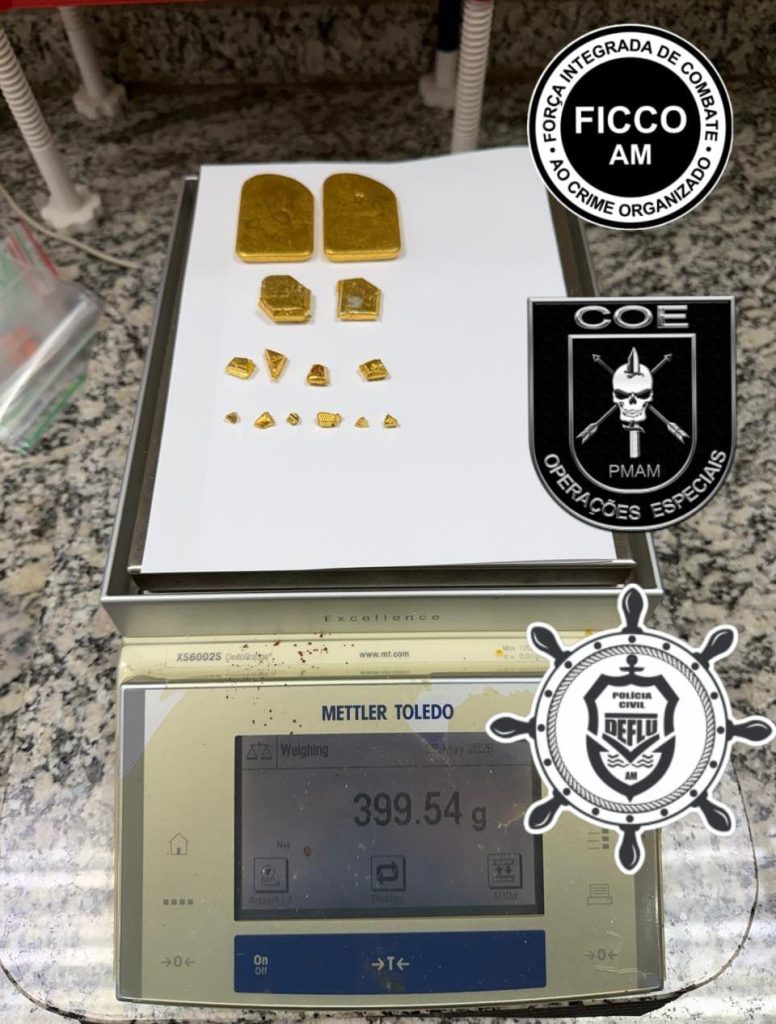 Operação integrada apreende cerca de 400 gramas de ouro em bote no Educandos, Manaus