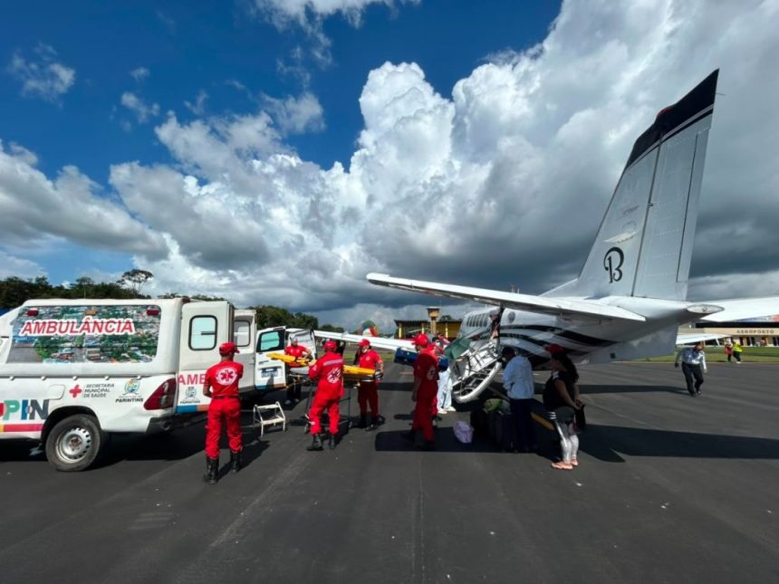 UTI aérea do Amazonas realiza remoção de pacientes graves de Parintins para Manaus durante Festival de Parintins