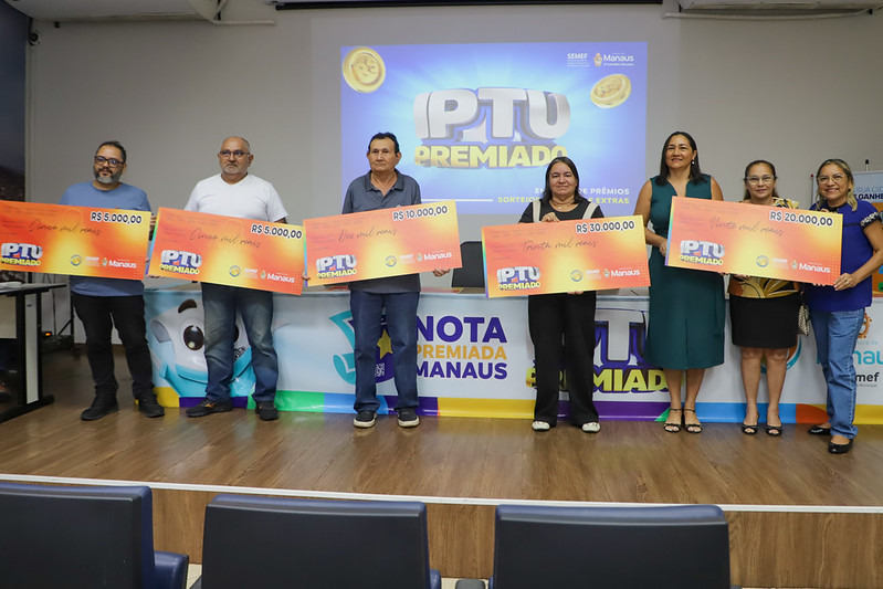 IPTU Premiado 2026 reconhece 14 contribuintes com entrega de prêmios em Manaus pela Semef
