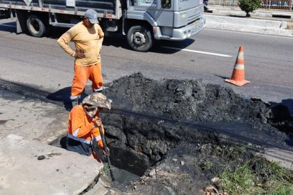 Prefeitura de Manaus inicia obras de drenagem e recuperação asfáltica na avenida Rodrigo Otávio para reduzir alagamentos