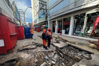 Prefeitura de Manaus inicia recuperação da infraestrutura no Centro Histórico após obra irregular