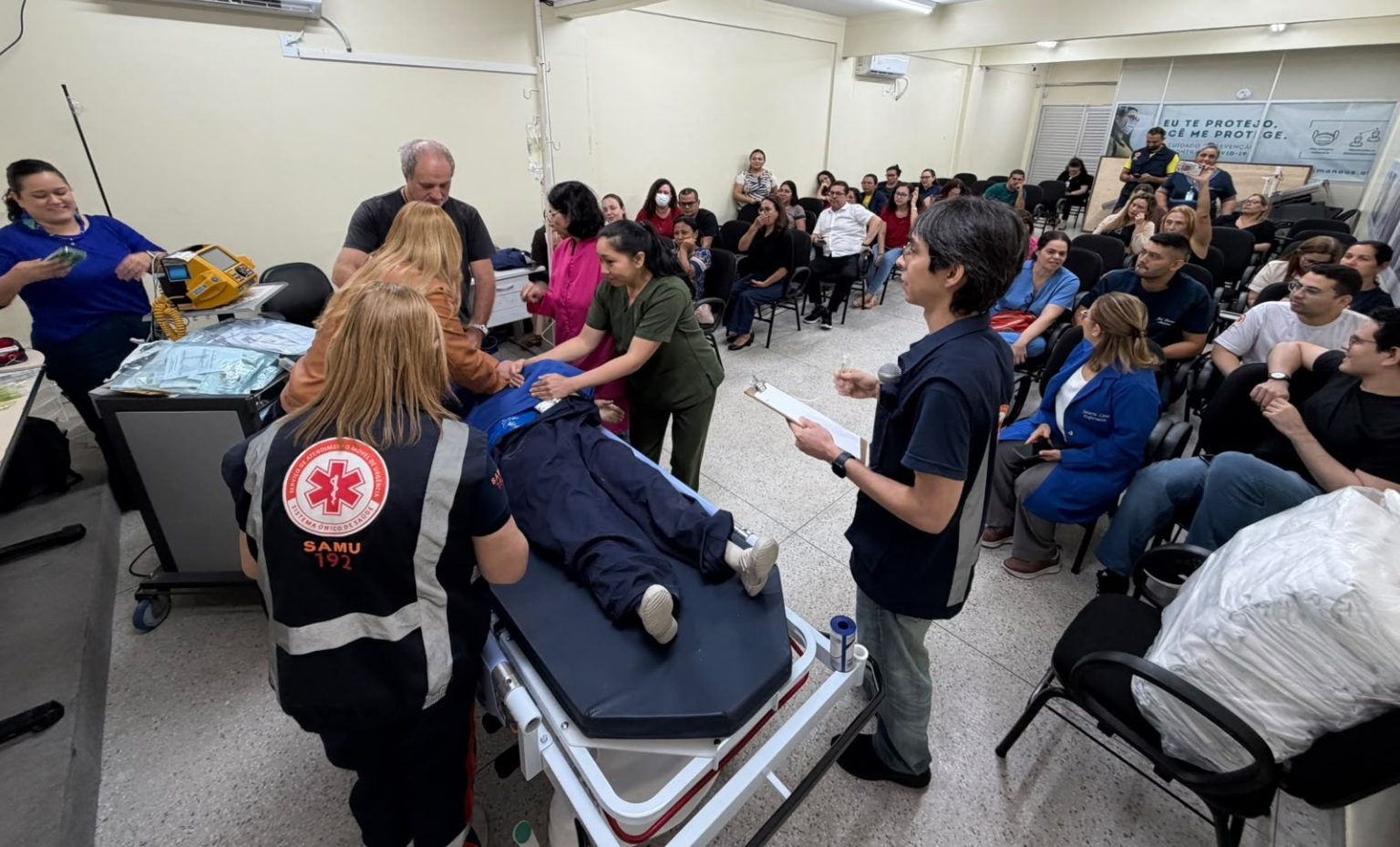 Reanimação cardiopulmonar na gestante é tema de oficina do Samu na Maternidade Dr. Moura Tapajóz
