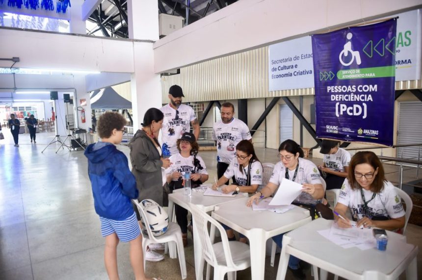SEPcD inicia entrega de credenciais do Espaço Acessível no Bumbódromo de Parintins para o 59º Festival