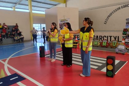 Prefeitura de Manaus e IMMU realizam ação do Trânsito na Escola com 120 alunos no Tarumã