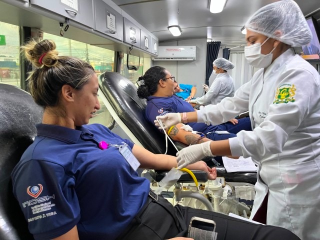 Mobilização do Hospital Platão Araújo e Hemoam reforça estoques com doação de sangue em Manaus