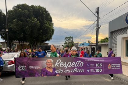 Prefeitura de Manaus realiza caminhada no Junho Violeta contra violência contra a pessoa idosa