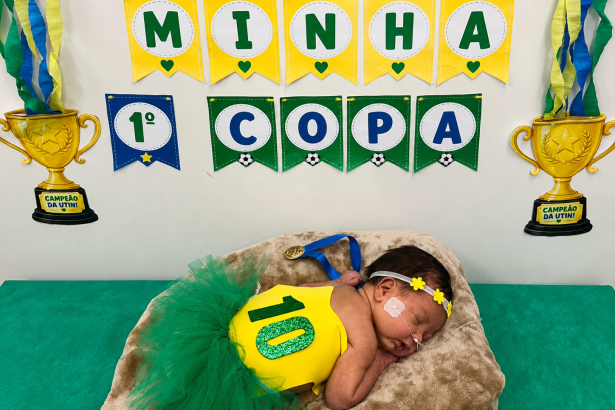 Ensaio fotográfico neonatal ‘Minha 1ª Copa’ gera registros afetivos para bebês prematuros no Hospital Regional de Santa Maria