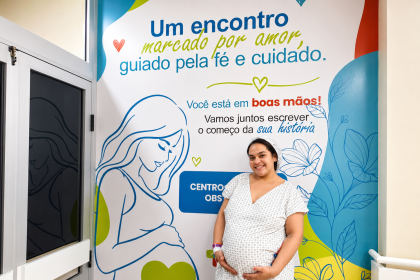 Hospital Regional de Santa Maria instala painel fotográfico para registrar últimos instantes da gravidez antes do parto