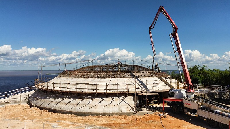 Oca Niemeyer avança com concretagem do nono anel da cúpula no Parque Encontro das Águas