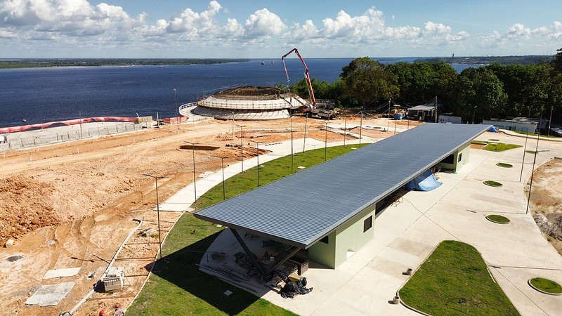 Obras do parque Encontro das Águas Rosa Almeida avançam em diversas frentes em Manaus
