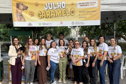 TJAM realiza ação do Julho Caramelo em Manaus para conscientizar sobre proteção animal e saúde pública