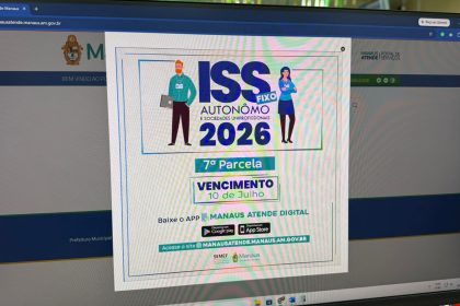 Prefeitura de Manaus alerta sobre vencimento da 7ª parcela do ISS Fixo 2026 com desconto no aplicativo