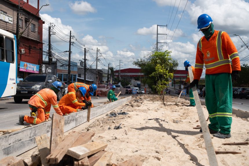 Prefeitura de Manaus inicia revitalização do canteiro central da avenida Margarita na zona Norte
