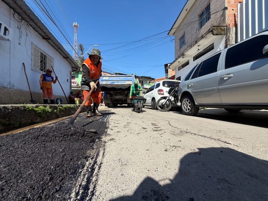 Manutenção asfáltica na rua Hamilton Mourão reforça mobilidade e infraestrutura em Manaus