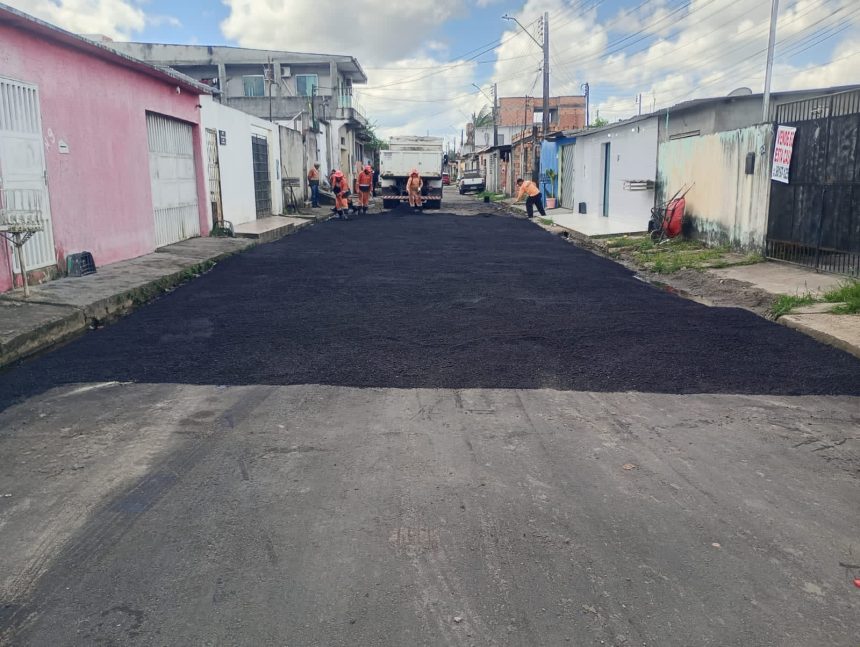 Recuperação asfáltica avança no bairro Tarumã com obras na rua Paraná do Curari