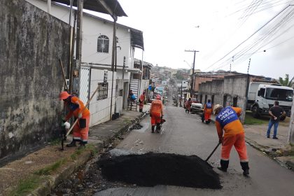 Prefeitura de Manaus intensifica recuperação asfáltica na rua Z e amplia frentes de obras na cidade