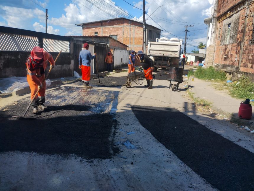 Prefeitura de Manaus intensifica manutenção asfáltica na rua Pará para melhorar mobilidade e segurança