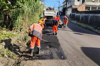 Prefeitura de Manaus intensifica obras em manaus no bairro Alvorada com drenagem e recuperação asfáltica