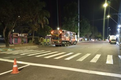 IMMU revitaliza sinalização viária em Manaus em três zonas da cidade para reforçar a segurança no trânsito