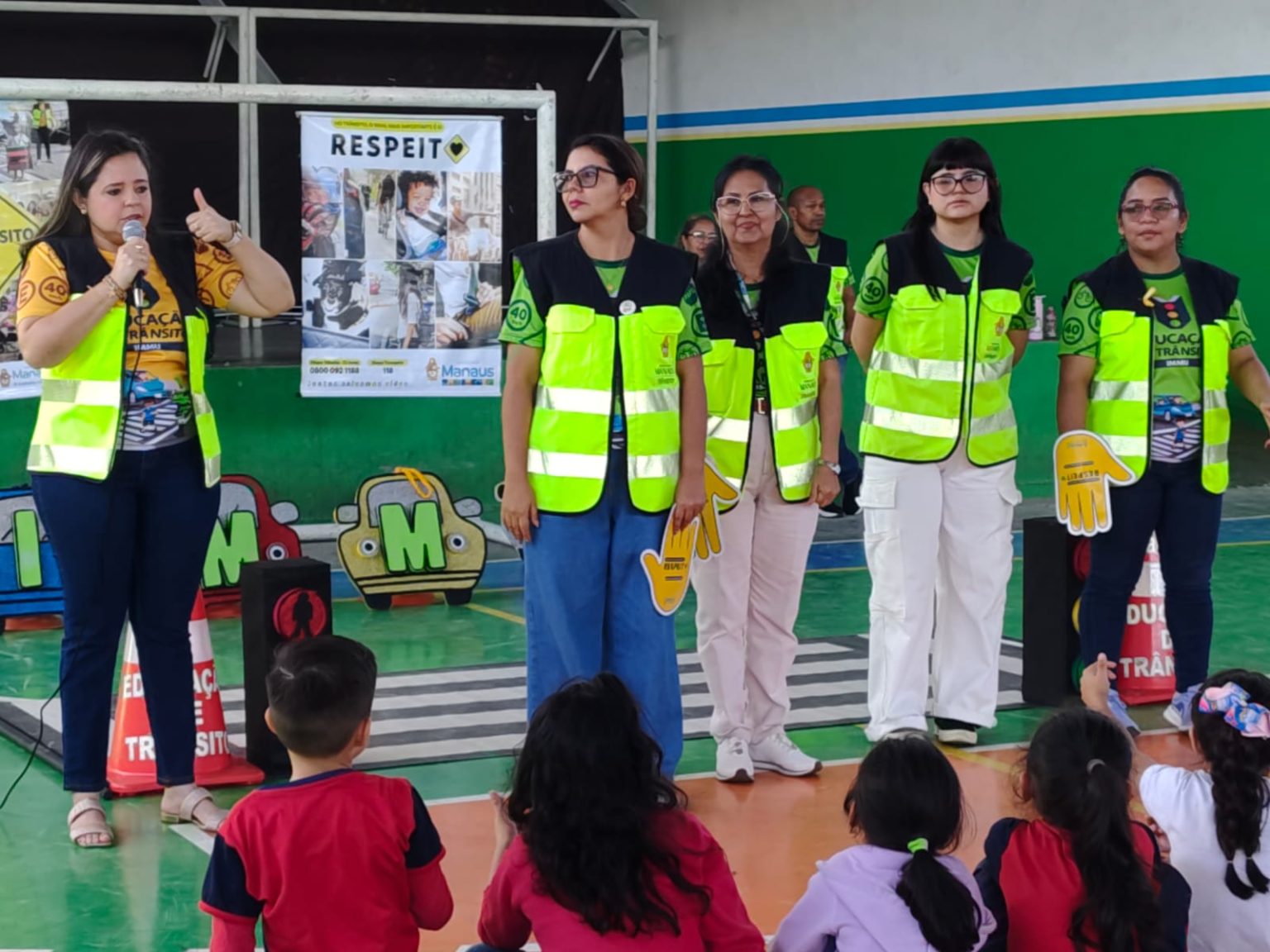 Prefeitura de Manaus e IMMU promovem Trânsito na Escola para conscientizar alunos da Cleonice Menezes em 8/7