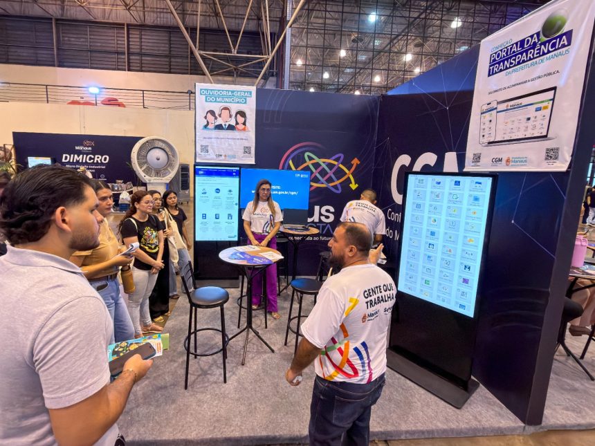 Controladoria-Geral do Município apresenta plataformas e atendimento na 1ª Expo Manaus Conecta em Studio 5