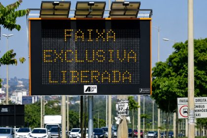 Faixa exclusiva de ônibus na Estrada Parque Núcleo Bandeirante será liberada para todos os veículos a partir de 1º até as 23h59 da sexta-feira (3)