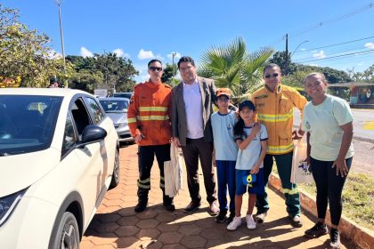 Brazlândia recebe blitz educativa de prevenção aos incêndios florestais com participação de órgãos e estudantes