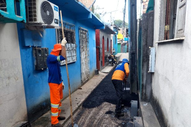 Prefeitura de Manaus conclui recuperação asfáltica no beco Luz e Vida e amplia acesso beneficiando moradores de Alvorada 2