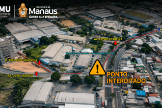 Prefeitura de Manaus anuncia interdição da rua Abelardo Barbosa para obras da Energisa de 3 a 10 de setembro