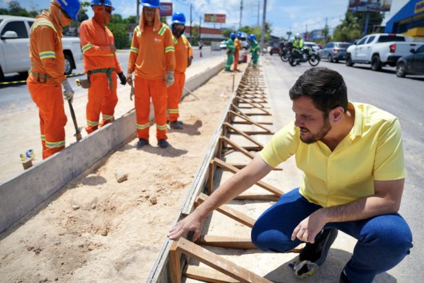 Prefeitura de Manaus vistoria e avança na reestruturação dos canteiros centrais com acessibilidade e paisagismo
