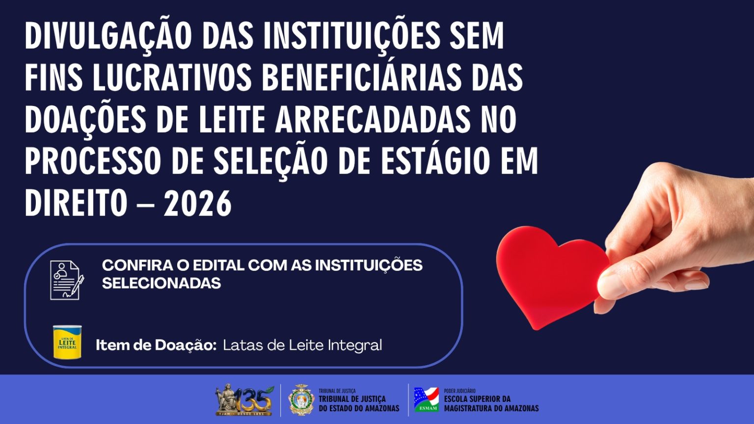 Esmam organiza entrega de 790 latas de doação de leite em pó a 11 instituições do Amazonas
