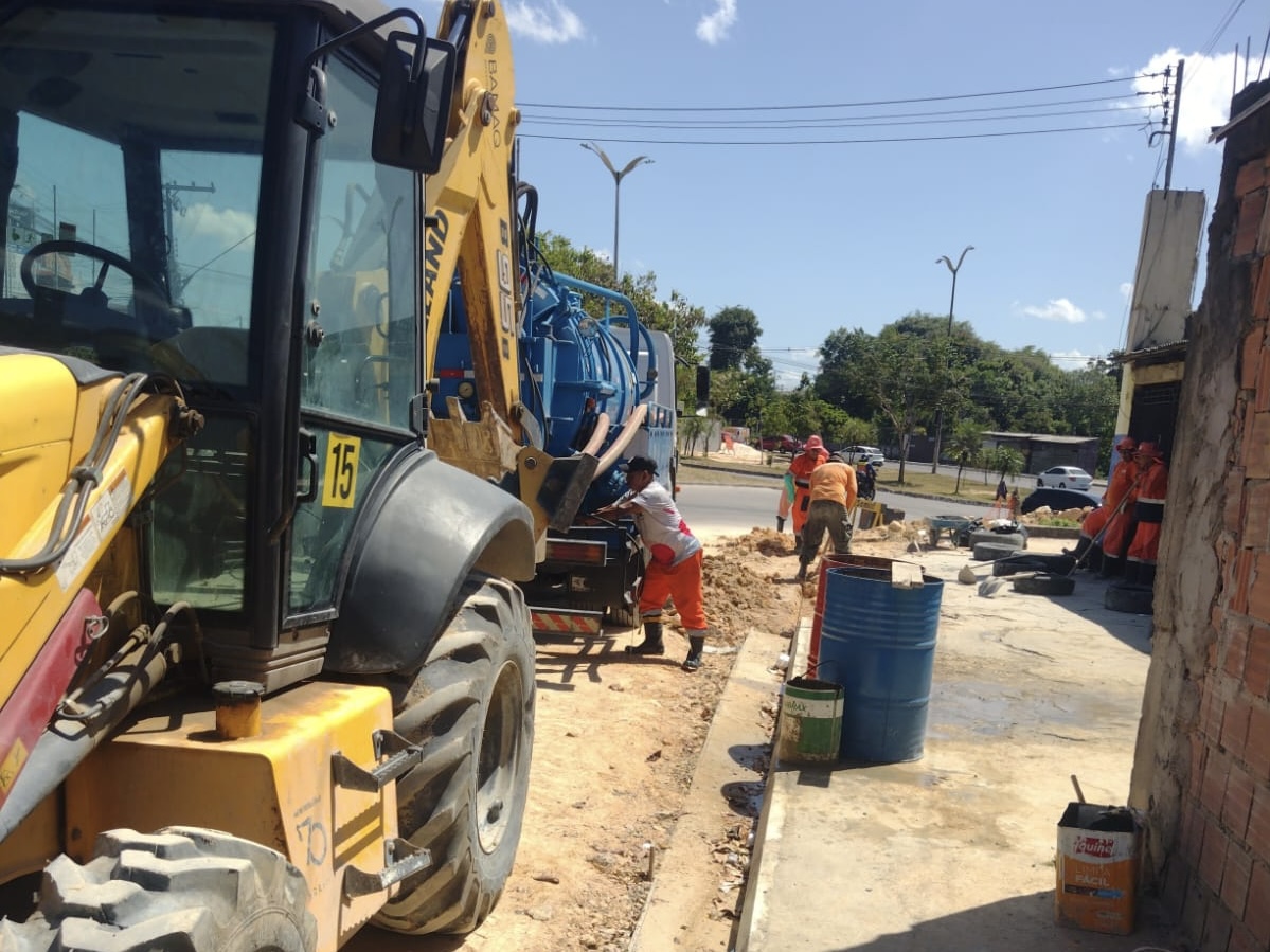 Manaus inicia implantação de 450 metros de drenagem profunda em Nova Cidade para prevenir alagamentos