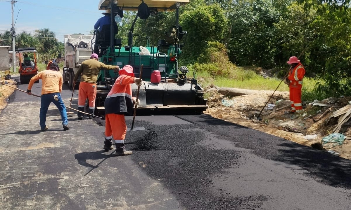 Prefeitura de Manaus conclui pavimentação da Travessa do Lago e amplia acesso no Tarumã