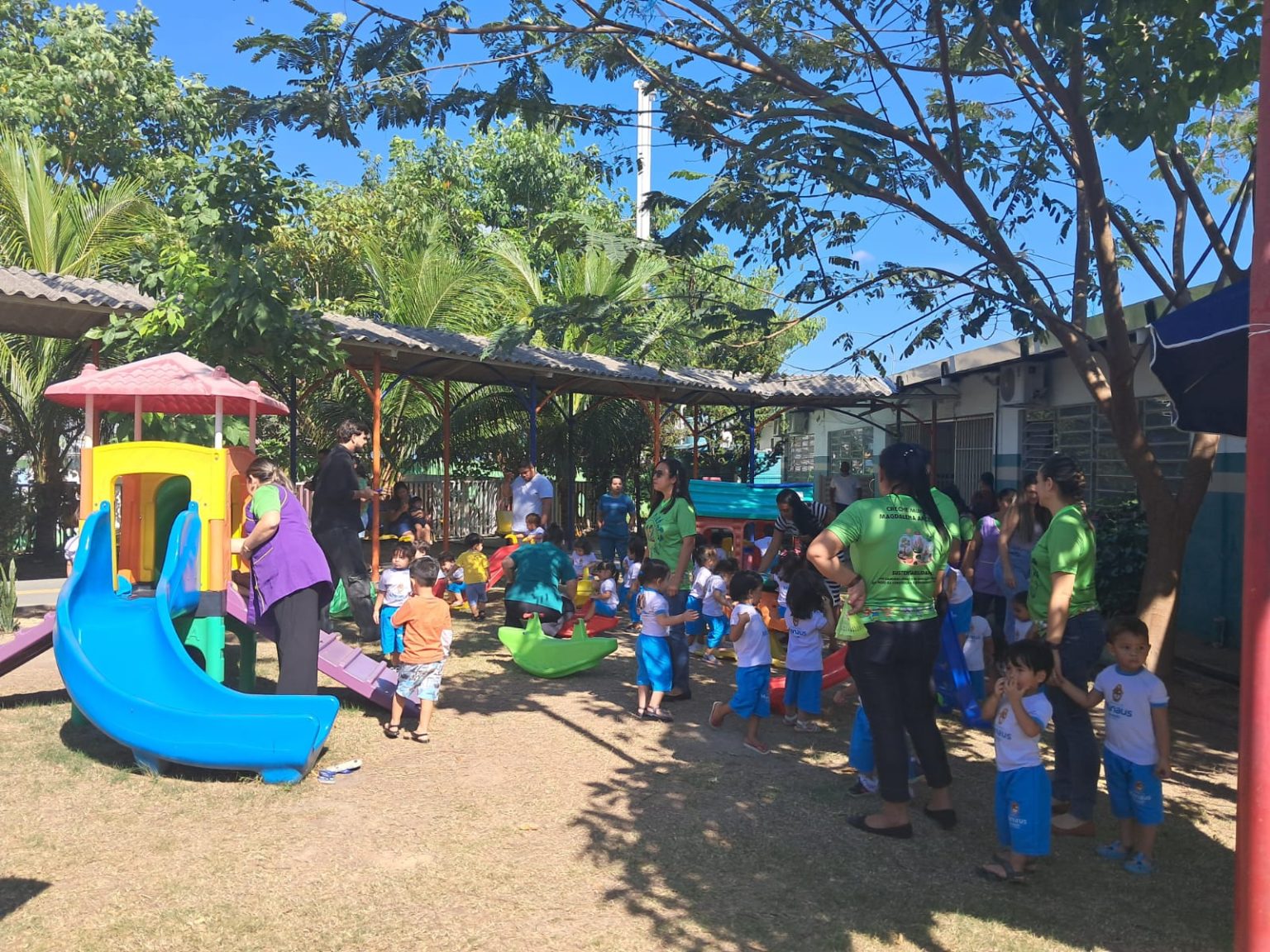 Creche municipal inaugura horta Panc e composteira para educação ambiental e alimentação saudável em Manaus