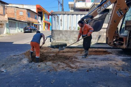 Prefeitura de Manaus conclui recuperação da rede de drenagem na avenida E do bairro Alvorada
