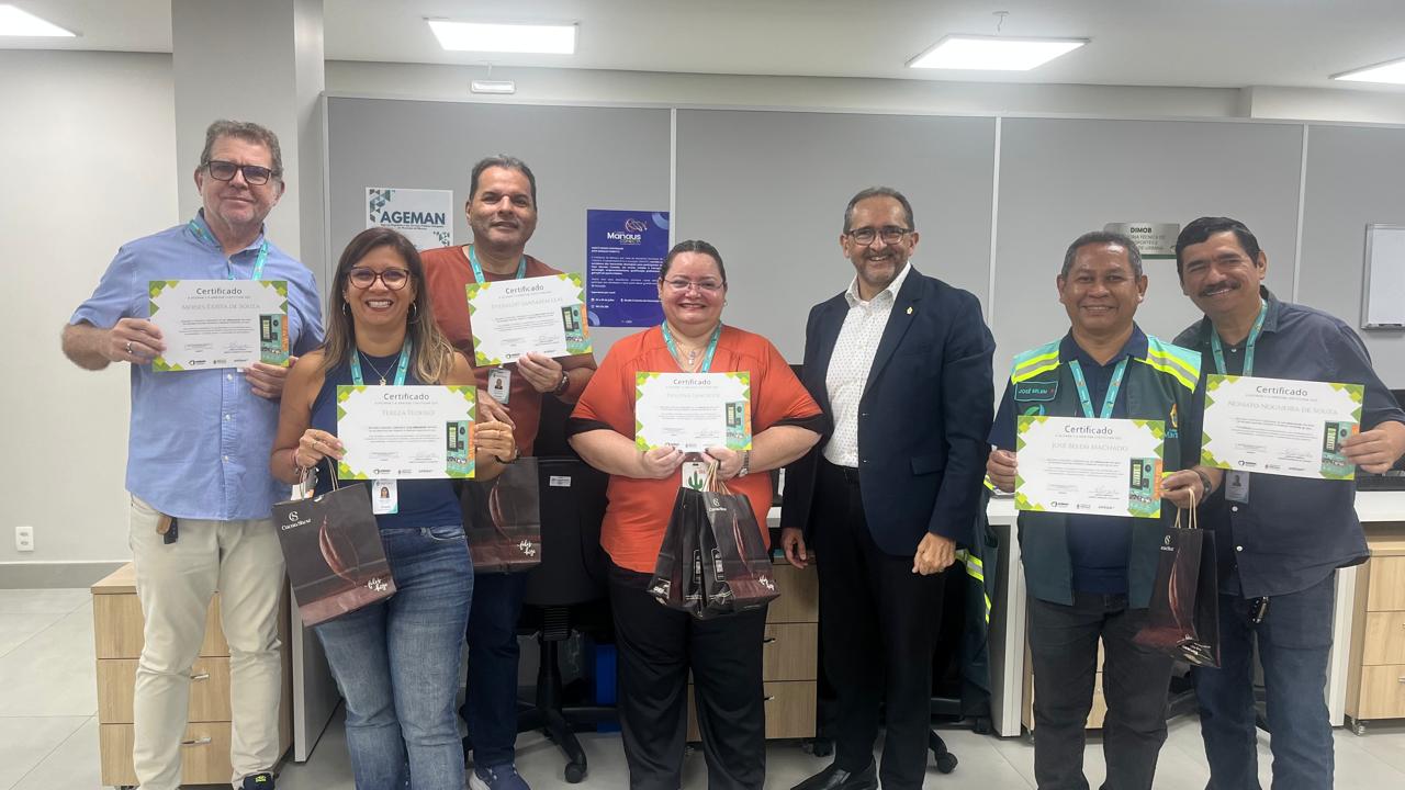 Ageman reconhece servidores por contribuição à sustentabilidade no descarte de resíduos no primeiro semestre de 2026