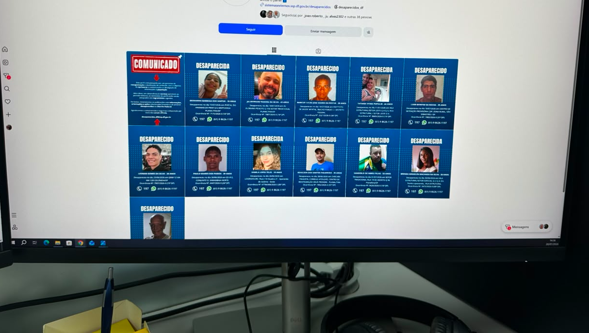 Autoridades orientam como registrar e divulgar caso de pessoa desaparecida para agilizar buscas
