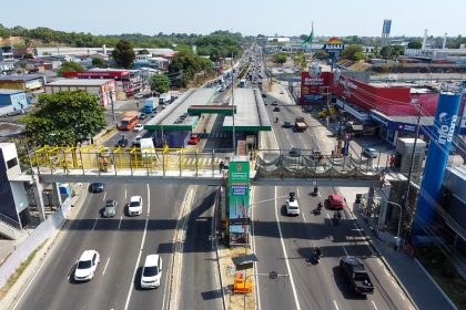 Obra da passarela Santos Dumont em Manaus avança acima de 70% e incluirá elevadores para pedestres