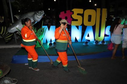 Semulsp mobiliza cerca de 300 trabalhadores para limpeza e coleta durante SouManaus Passo a Paço 2026 em Manaus