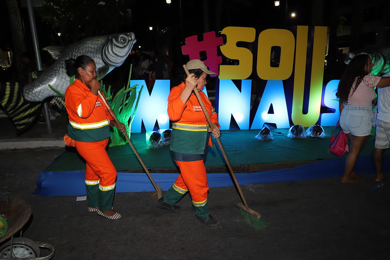 Semulsp mobiliza cerca de 300 trabalhadores para limpeza e coleta durante SouManaus Passo a Paço 2026 em Manaus
