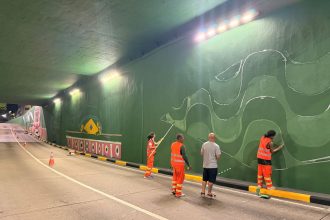 Prefeitura de Manaus moderniza viaduto Duca Brito com grafite que resgata a memória da cidade